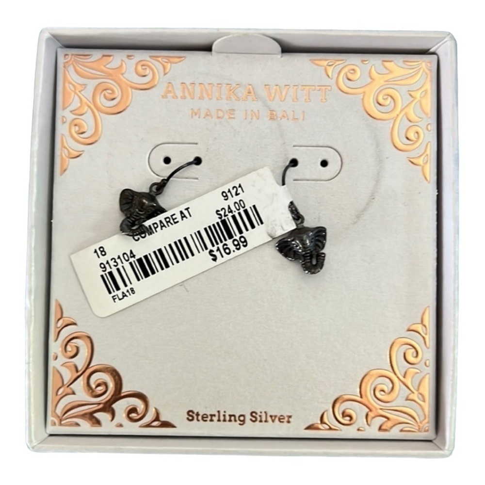 Annika Witt Sterling Silver Elephant earrings